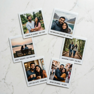 Best Sellers I2You Crafts personalised polaroid print set arranged in heart — anniversary wedding gift for couples