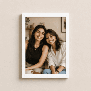 a4 white personalized photo frame