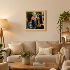 Home Personalised 4*4 Beige Photo Frame