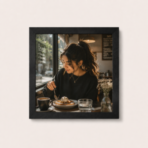 Home personalised 4*4 black photo frame