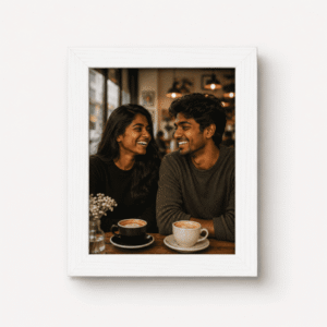 personalized 6X4 white photo frame